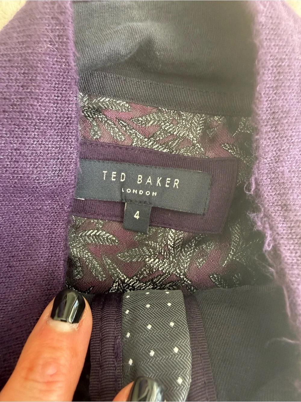 Ted Baker Men's Purple Half-Zip Sweater